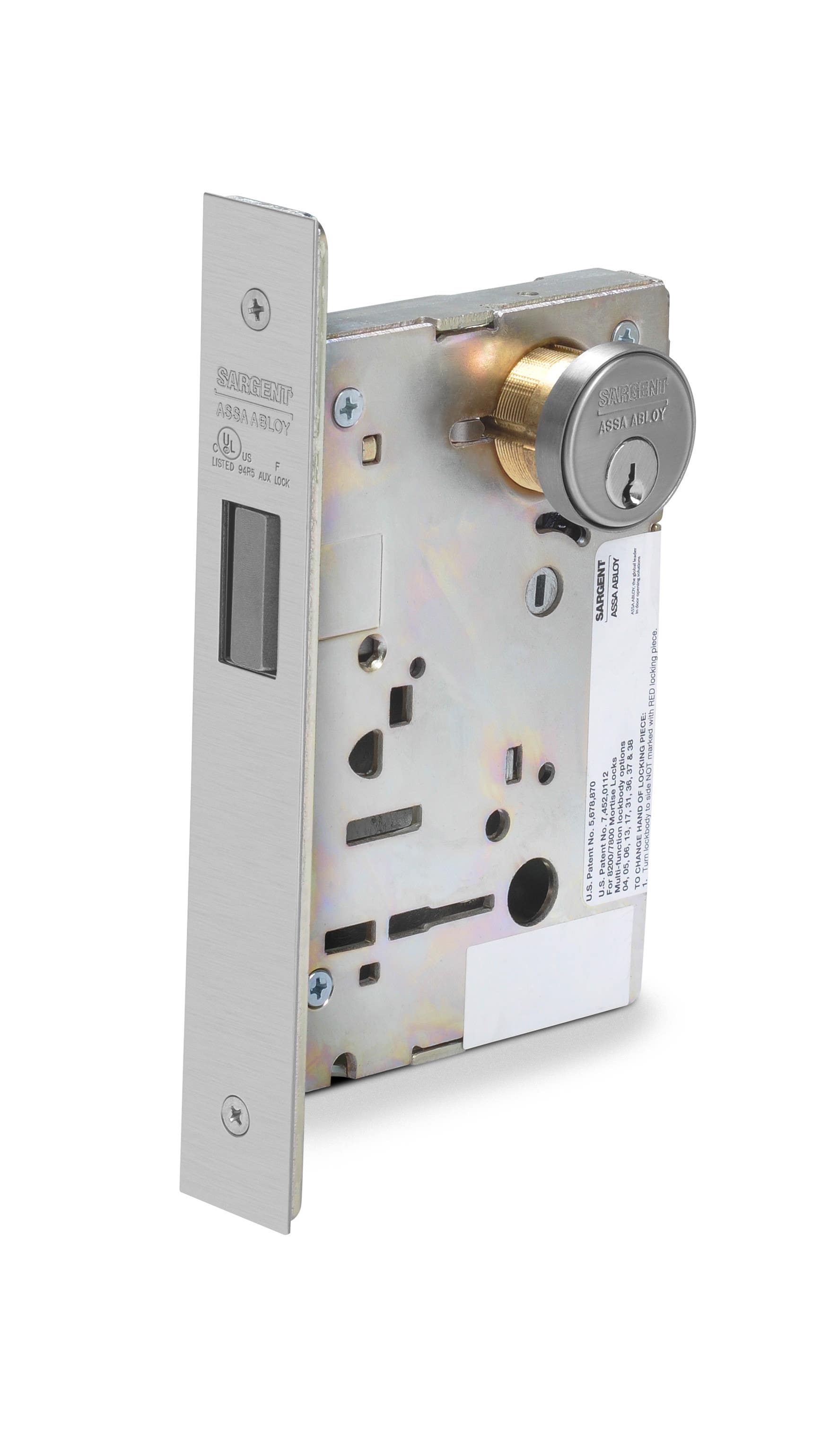 Sargent 8200 Mortise Lock w/ Behavioral Health Trim (BHW), Finish-Satin Stainless Steel
