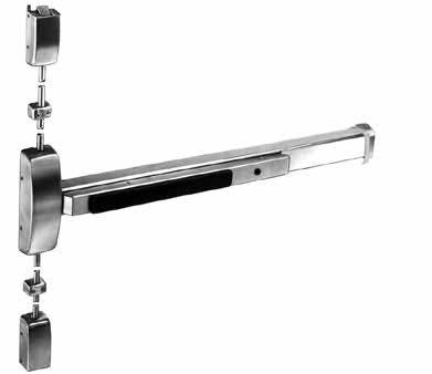 Sargent 8700 Surface Vertical Rod Exit Device w/ ET Trim & Gramercy Lever