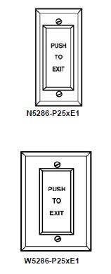 Dortronics R5286 Series Round Push Plate Switch, 2-1/2"