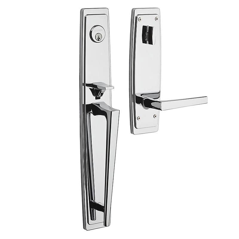 Baldwin Estate 85397 Palm Springs Full Escutcheon Handleset Emergency Egress w/ L024 Palm Springs Lever