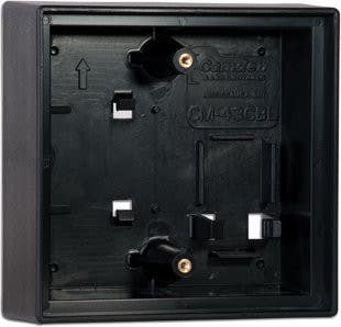 Camden Door Control CM-54CBL Square Surface Mounting Box (Non-Illuminated), Black Polymer - 5-1/4" W X 5-1/4" H X 2" D
