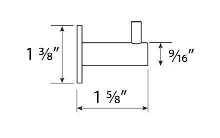 Cal-Royal CH04 Coat Hook, Finish-Satin Stainless Steel
