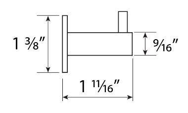 Cal-Royal CH07 Coat Hook, Finish-Satin Stainless Steel