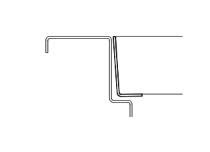 Markar EGC308 Single Return Edge Guard, Finish-Satin Stainless Steel