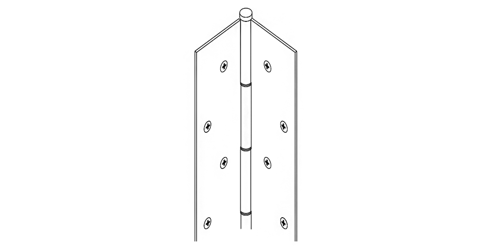 Markar FM600 316 Stainless Steel Edge Mount Pin & Barrel Hinge, Finish-Satin Stainless Steel