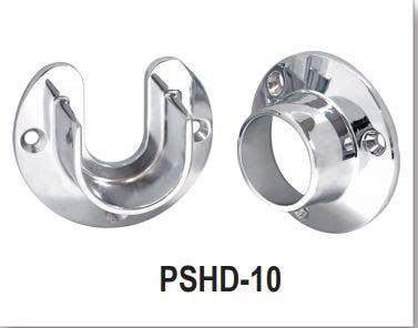 Cal-Royal PSHD-10 Heavy Duty Die Cast Closet Pole Socket, Finish-Bright Chrome