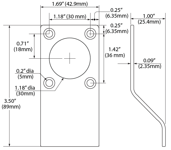 Cal-Royal PUL-175 Night Latch Cylinder Pull