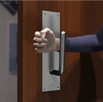 SanitGrasp SG-101 Hands-Free Antimicrobial Washroom Door Pull - ADA Compliant