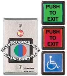 Securitron PB2 Large Square Illuminated Push Button