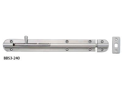 Sugatsune BSS3-240 Spring Loaded Barrel Bolt, Stainless Steel, Finish-Satin