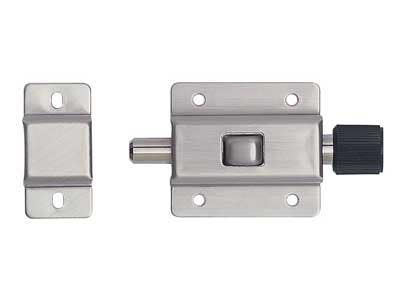 Sugatsune PRS-40 Push Barrel Bolt, Stainless Steel, Finish-Satin