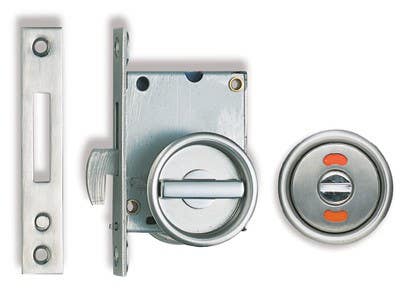 Sugatsune HC-30H Sliding Door Latch w/ Indicator, Finish-Satin