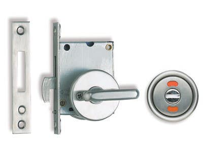 Sugatsune HC-30HL Sliding Door Latch w/ Indicator, Finish-Satin