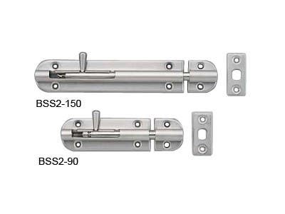 Sugatsune BSS-2 Spring Loaded Barrel Bolt, Stainless Steel, Finish-Satin