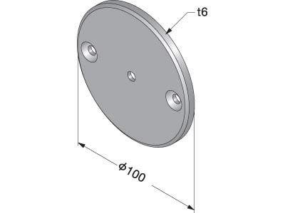 Sugatsune XL-US02-S010 Wall Mounting Plate(For Type B), Finish-Anodized