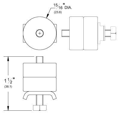 Pemko 287/SS Henderson In-Track Bumper Stop, Stainless Steel For Sliding & Folding Door