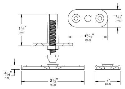 Pemko 289 Henderson Husky Pivot For Sliding & Folding Door
