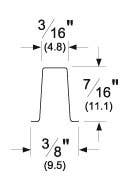Pemko B30-96 Interlock Weatherstrip, Length-96", Mill Finish Extruded Bronze (Brass)