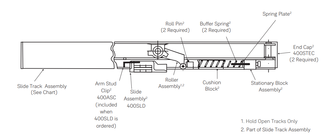 ACCENTRA (formerly Yale) 400ST Standard Slide Track Assembly