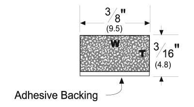Pemko P39 Open Cell Polyurethane Foam Tape, Length-17'