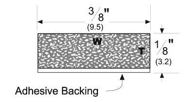 Pemko P49 EPDM Sponge Neoprene Tape, Length-10', Finish-Gray