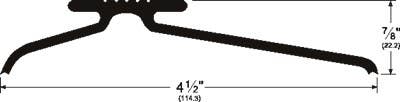 Pemko 120 Interlocking Threshold w/ 61 J Hook, 4-1/2" W x 7/8" H, Mill Finish Extruded Bronze (Brass)