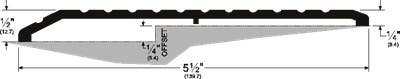 Pemko 158 Offset Saddle Threshold, 5-1/2" W x 1/2" H