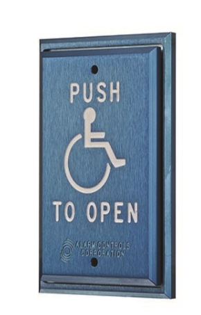 Alarm Controls PT5 Vandal Resistant Push Plate, T-Style