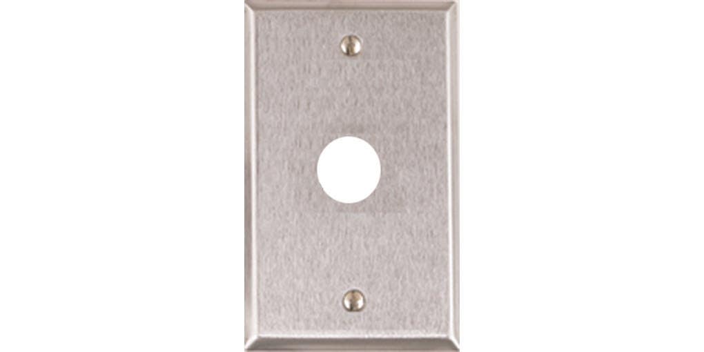Alarm Controls RP-23 Single Gang Remote Wall Plate w/ 3/4" Hole For Piezo Sounders