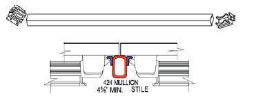 Cal-Royal 424 96" Square Steel Mullion Fire Rated
