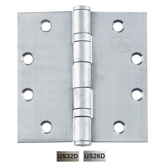 Cal-Royal TABB31 Full Mortise, Two Ball Bearing Hinge 4 1/2" x 4 1/2"