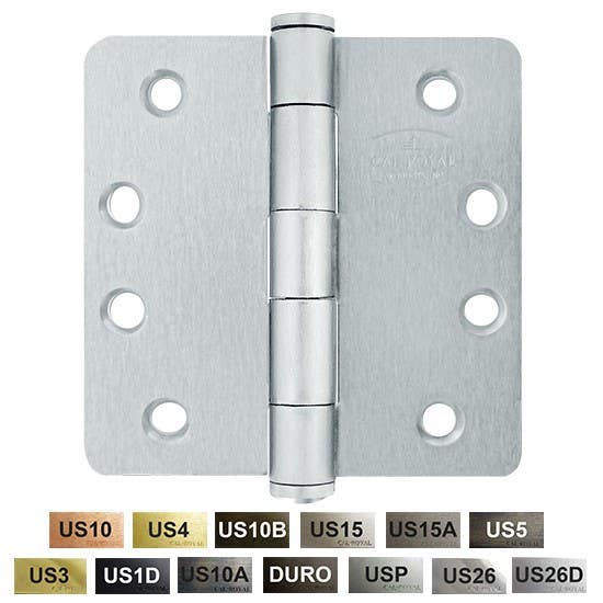 Cal-Royal TBHRC44 Full Mortise, Plain Bearing Hinge 4" x 4" x 1/4"