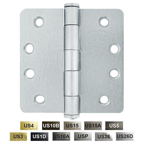 Cal-Royal TBHRC66 Full Mortise, Plain Bearing Hinge 3 1/2" x 3 1/2" x 1/4"