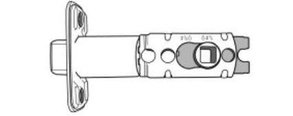 Cal-Royal PASL-7 Adjustable Spring Latch with Round Corner Faceplate for Entrance Leversets