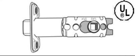 Cal-Royal ULPASL-7 UL-Listed Adjustable Spring Latch with Round Corner Faceplate for Passage Leversets