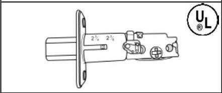 Cal-Royal ULDB-8 UL-Listed Adjustable Deadbolt Latch