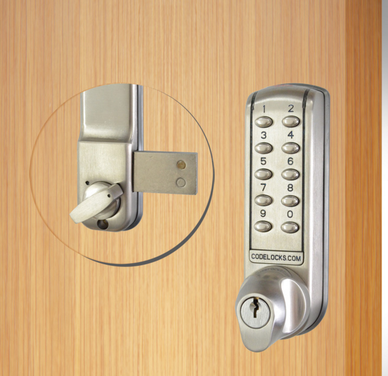 Codelocks CL2000 Series Electronic Door Lock Knob, For Door Thickness-1-3/8" - 2-3/8", Brushed Steel