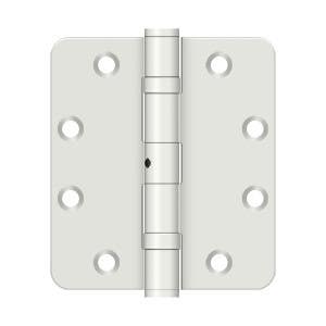 Deltana SS4540R4BNUSPW 4 1/2" x 4" x 1/4" Radius Hinge, Pair, Stainless Steel White