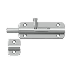 Deltana SB35U32D Spring Bolt 3 1/2", Finish-Stainless Steel