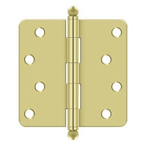 Deltana S44R4-BT 4" x 4" x 1/4" Radius Hinge, w/ Ball Tip