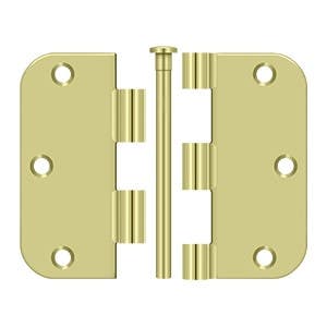 Deltana S35R5N 3 1/2" x 3 1/2" x 5/8" Radius Hinge, Residential Thickness,NRP, Pair