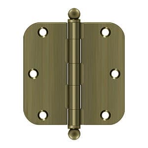 Deltana S35R5-BT 3 1/2" x 3 1/2" x 5/8" Radius Hinge, w/ Ball Tip, Pair