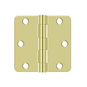 Deltana S33R4 3" x 3" x 1/4" Radius Hinge, Steel, Pair