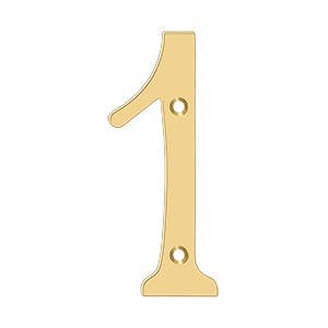 Deltana RN4 4" Number, Solid Brass