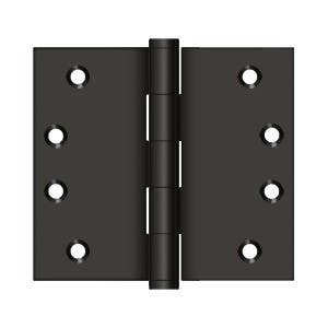 Deltana DSB4045U10B 4" x 4 1/2" Square Hinge, Pair, Oil Rubbed Bronze