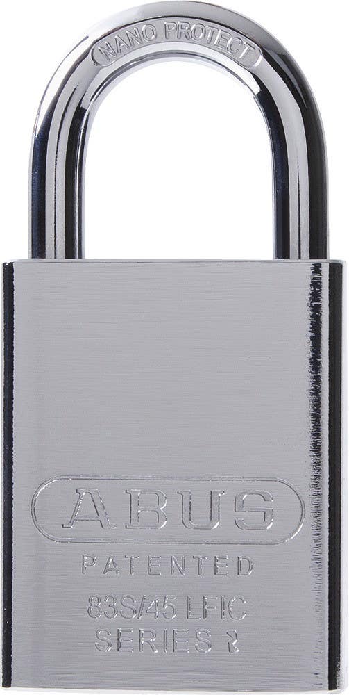 Abus 83S/45 Schlage LFIC Hardened Steel Body - Cylinder Padlock, 1-3/16" Shackle
