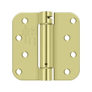 Deltana DSH4R5 4" x 4" x 5/8" Radius Corner Spring Hinge, UL Listed