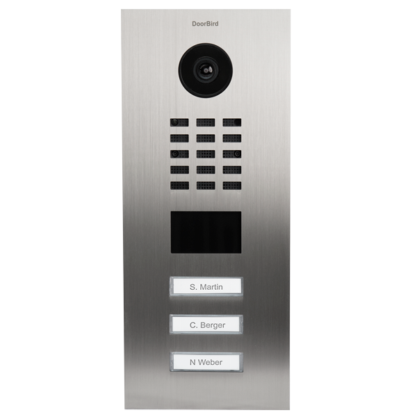 DoorBird D2103V IP Video Door Station Flush-Mounting Housing, 3 Call Button (Surface-Mounting Housing Sold Separately)