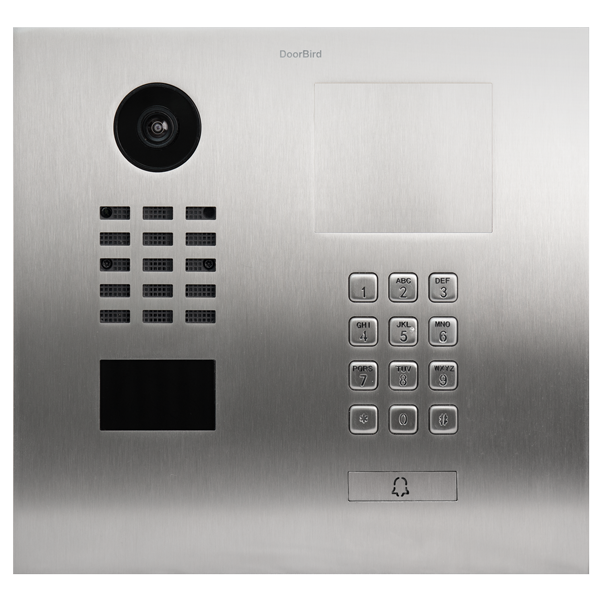 DoorBird D2101KH IP Video Door Station for Single Family Home, Flush Mounting Housing, 1 Call Button, keypad Module (Surface-Mounting Housing Sold Separately)