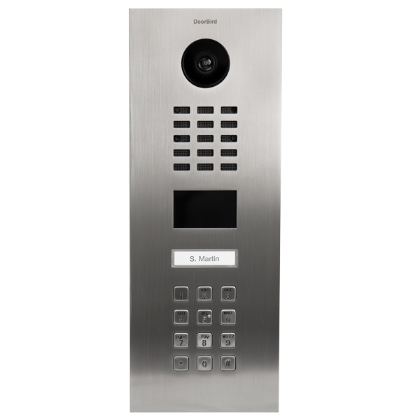 DoorBird D2101KV IP Video Door Station for Single Family Home, Flush Mounting Hosing (Vertical), 1 Call Button, keypad Module (Surface-Mounting Housing Sold Separately)
